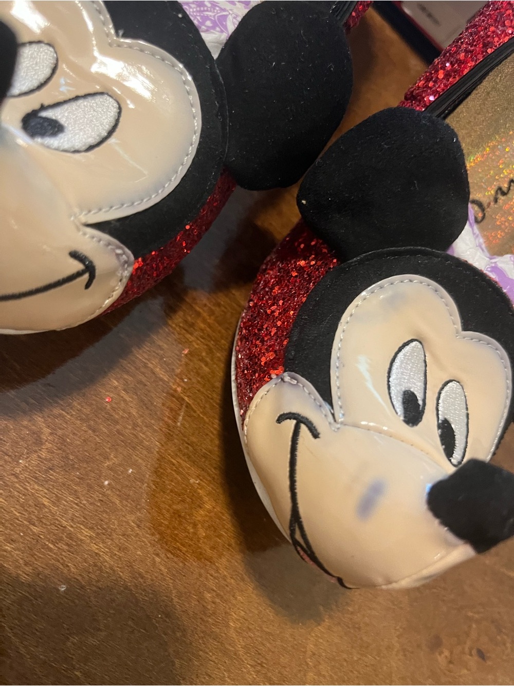 Irregular Choice/Disney “Oh Boy” Red Glitter Mickey Mouse Heels - Picture 10 of 10